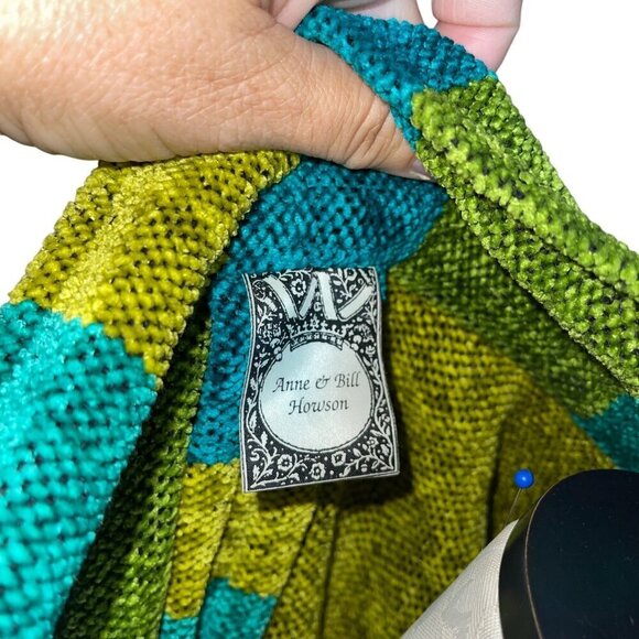 Anne And Bill Howson Vintage Womens Sweater Size Large Green Hand Knit Chenille - Picture 3 of 9